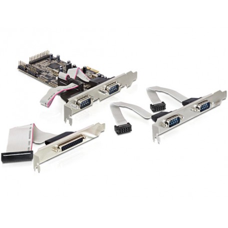 DeLOCK PCI Express card 4 x serial, 1x parallel scheda di interfaccia e adattatore (89177)