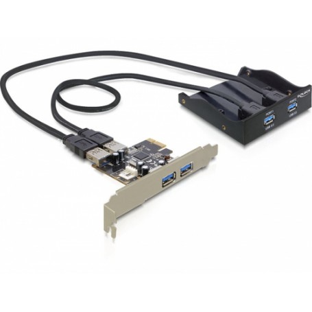 DeLOCK Front Panel + PCI Express Card scheda di interfaccia e adattatore Interno USB 3.2 Gen 1 (3.1 Gen 1) (61893)