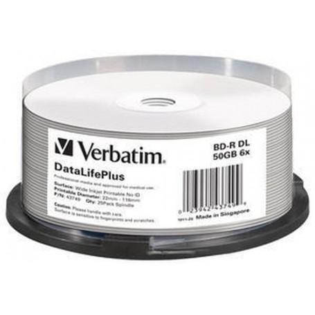 Verbatim DataLifePlus BD-R 50 GB 25 pz (43749)