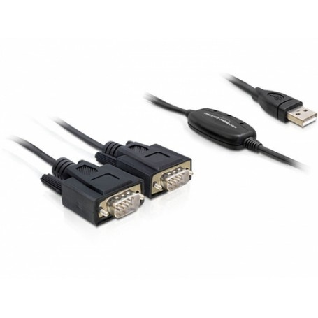 DeLOCK 2x RS232/USB 2.0 cavo seriale Nero (61886)