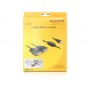 DeLOCK 2x RS232/USB 2.0 cavo seriale Nero (61886)