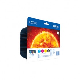 Brother LC-980VALBPDR cartuccia d'inchiostro 4 pz Originale Nero, Ciano, Magenta, Giallo (LC980VALBPDR)