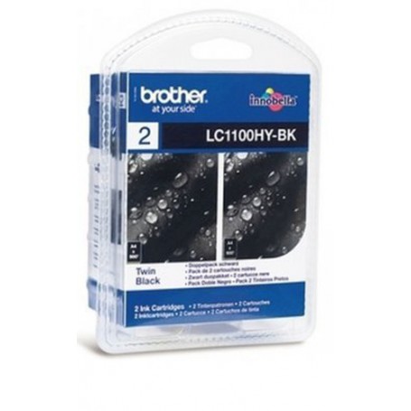 Brother LC-1100HYBKBP2DR cartuccia d'inchiostro 2 pz Originale Nero (LC1100HYBKBP2DR)