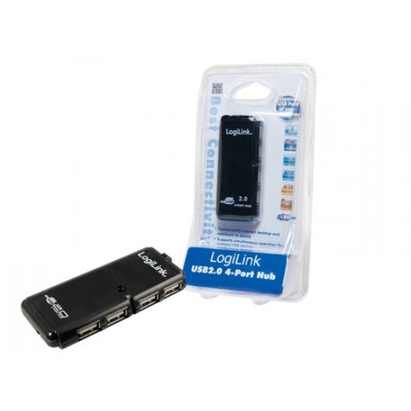 LogiLink 4-Port USB 2.0 Hub 480 Mbit/s Nero (UH0001A)