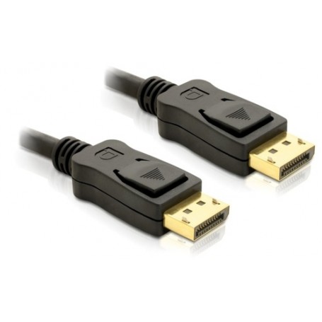DeLOCK Cable Displayport 3m male - male Gold Nero (82424)