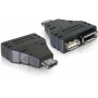 DeLOCK Adapter Power-over-eSATA  1x eSATA/1x USB 1xeSATA, 1xUSB Nero (65119)