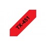 Brother TX-451 nastro per etichettatrice Nero su rosso (TX451)
