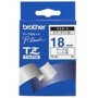 Brother Gloss Laminated Labelling Tape - 18mm, Blue/White nastro per etichettatrice TZ (TZ243)