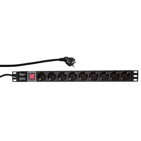 LogiLink PDU9C02 unità di distribuzione dell'energia (PDU) 9 presa(e) AC Nero (PDU9C02)