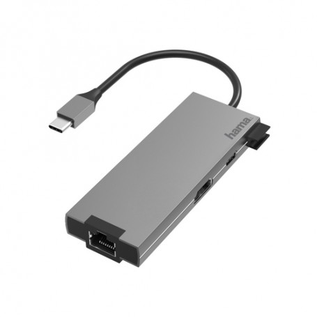 Hama 00200109 hub di interfaccia USB 3.2 Gen 1 (3.1 Gen 1) Type-C 5000 Mbit/s Grigio (00200109)