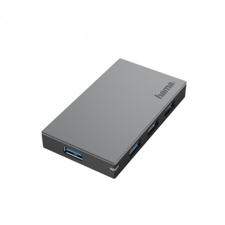 Hama 00200115 hub di interfaccia USB 3.2 Gen 1 (3.1 Gen 1) Type-A 5000 Mbit/s Antracite, Grigio (00200115)