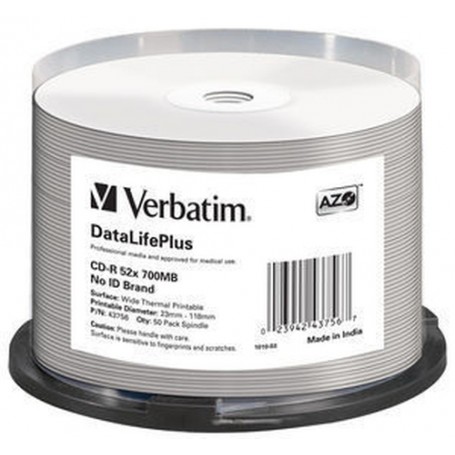 Verbatim CD-R 52x DataLifePlus 700 MB 50 pz (43756)