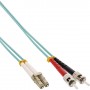InLine 20m, LC/ST cavo a fibre ottiche Turchese, Colore acqua (88520O)