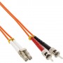 InLine LC/ST, 25 m cavo a fibre ottiche 2x LC 2x ST Arancione (88518)