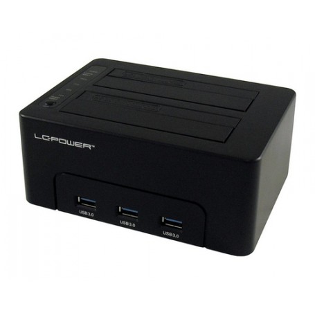 LC-Power LC-DOCK-U3-HUB docking station per unità di archiviazione USB 3.2 Gen 1 (3.1 Gen 1) Type-B Nero (LC-DOCK-U3-HUB)