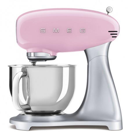 Smeg SMF02PKEU sbattitore Sbattitore con base 800 W Rosa, Argento (SMF02PKEU)