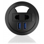 ICY BOX IB-HUB2201 USB 3.2 Gen 1 (3.1 Gen 1) Type-A 5000 Mbit/s Nero (60365)