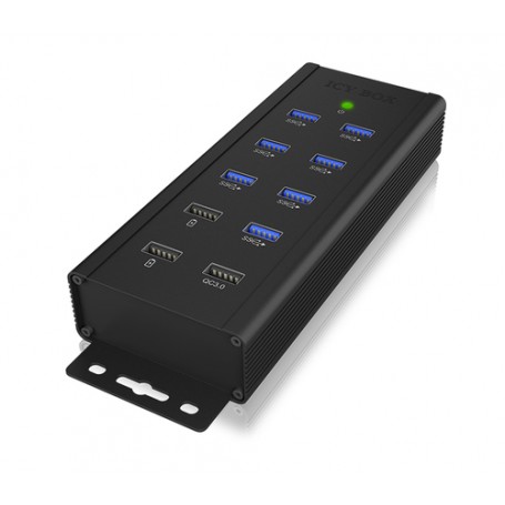 ICY BOX IB-HUB1703-QC3 USB 3.2 Gen 1 (3.1 Gen 1) Type-B 5000 Mbit/s Nero (60362)