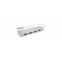 ICY BOX IB-HUB1425-C3 USB 3.2 Gen 1 (3.1 Gen 1) Type-C 5000 Mbit/s Argento (60437)