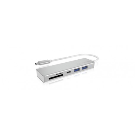 ICY BOX IB-HUB1413-CR USB 3.2 Gen 1 (3.1 Gen 1) Type-C 5000 Mbit/s Argento (60369)