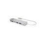 ICY BOX IB-HUB1413-CR USB 3.2 Gen 1 (3.1 Gen 1) Type-C 5000 Mbit/s Argento (60369)