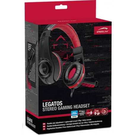 SPEEDLINK LEGATOS Cuffia Padiglione auricolare Nero (SL-860000-BK)