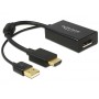 DeLOCK 0.245m HDMI+USB2.0-A/DisplayPort 0,254 m HDMI + USB Nero (62667)