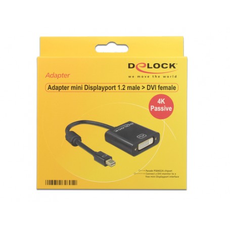 DeLOCK 62605 cavo e adattatore video 0,2 m Mini DisplayPort DVI-I Nero (62605)