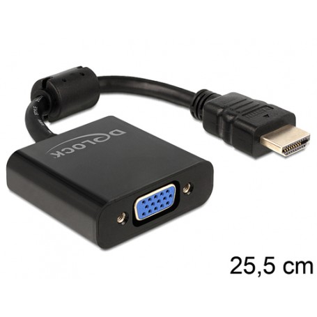 DeLOCK 65512 cavo e adattatore video 0,254 m HDMI tipo A (Standard) Nero (65512)