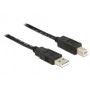DeLOCK 20m, USB2.0-A - USB2.0-B cavo USB USB A USB B Nero (83557)