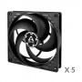 ARCTIC P14 PWM PST Value Pack Case per computer Ventilatore 14 cm Nero 5 pz (ACFAN00138A)
