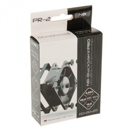 Noiseblocker BlackSilentPro PR-2 Case per computer Ventilatore 6 cm Nero (ITR-PR-2)