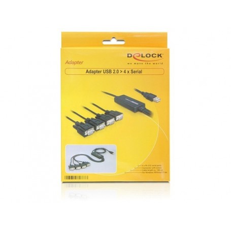 DeLOCK 61887 cavo seriale Nero 1,4 m USB 2.0 RS-232 (61887)