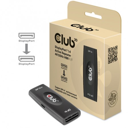 CLUB3D DP 1.4 4K120HZ HDR ACTIVE REPEATER F/F displayport Nero (CAC-1007)
