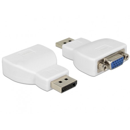 DeLOCK 65568 adattatore per inversione del genere dei cavi DisplayPort VGA Bianco (65568)