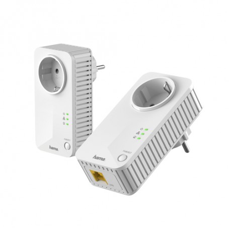 Hama Socket 600 Mbit/s Collegamento ethernet LAN Bianco 2 pz (00053307)