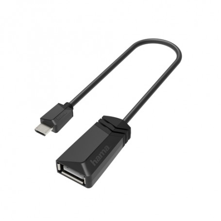 Hama 00200308 adattatore per inversione del genere dei cavi Micro-USB USB tipo A Nero (00200308)