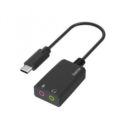 Hama 00200320 adattatore per inversione del genere dei cavi USB Type-C 2x3.5 mm Nero (00200320)