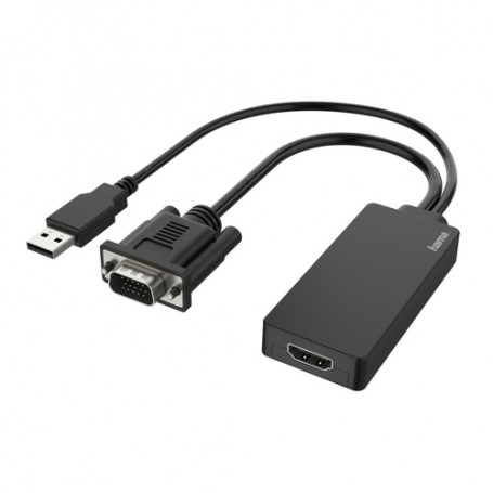 Hama 00200342 cavo e adattatore video 0,15 m USB Type-A + VGA (D-Sub) HDMI Nero (00200342)