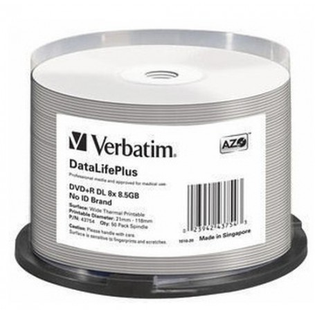 Verbatim DataLifePlus 8,5 GB DVD+R DL 50 pz (43754)