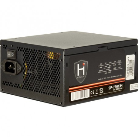 Inter-Tech HiPower SP-750CM alimentatore per computer 750 W 20+4 pin ATX ATX Nero (88882194)
