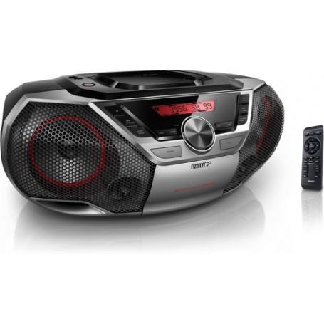 Philips AZ700T/12 impianto stereo portatile Analogico 12 W Nero, Argento (AZ700T/12)