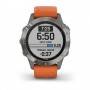 Garmin fēnix 6 Sapphire 3,3 cm (1.3") Arancione, Titanio GPS (satellitare) (010-02158-14)