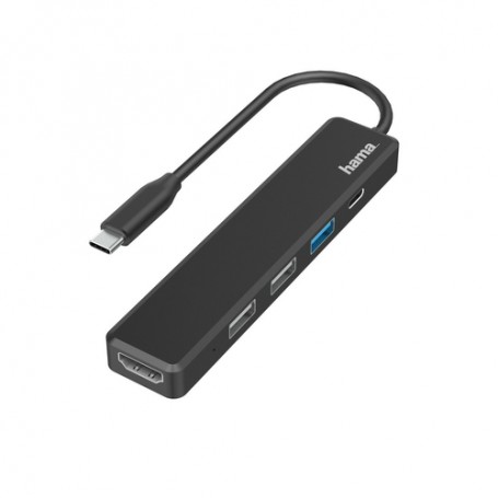 Hama 00200117 hub di interfaccia USB 2.0 480 Mbit/s Nero (00200117)