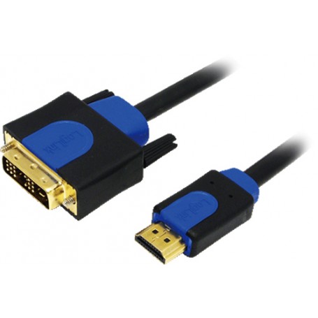 LogiLink CHB3105 cavo e adattatore video 5 m HDMI DVI-D Nero, Blu (CHB3105)