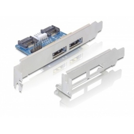 DeLOCK Slot bracket 2x eSATAp 5V/12V scheda di interfaccia e adattatore (61725)
