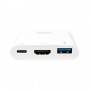 LogiLink 0.14m, 2xUSB-C/HDMI+USB A Bianco (UA0258)