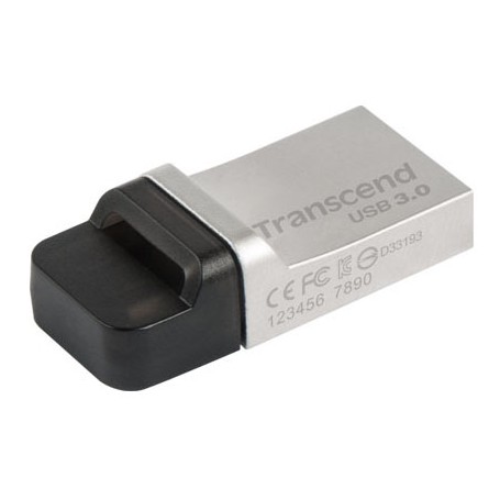 Transcend JetFlash 880 OTG 32GB unità flash USB USB Type-A / Micro-USB 3.2 Gen 1 (3.1 Gen 1) Nero, Argento (TS32GJF880S)