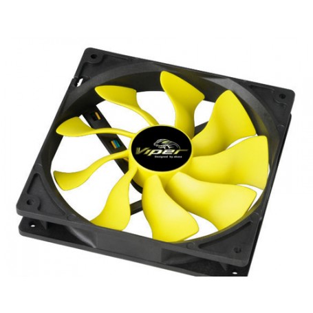 Akasa 14cm Viper Fan Case per computer Ventilatore Nero, Giallo (AK-FN063)