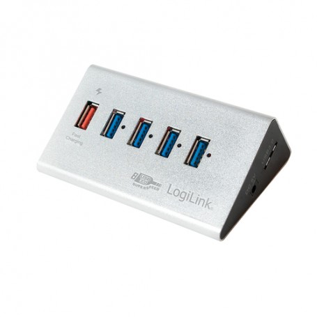 LogiLink UA0227 hub di interfaccia USB 3.2 Gen 1 (3.1 Gen 1) Micro-B 5000 Mbit/s Nero (UA0227)